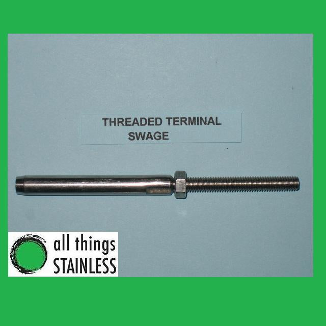 316: 5mm M8 Threaded Terminal Swage – All Things Stainless
