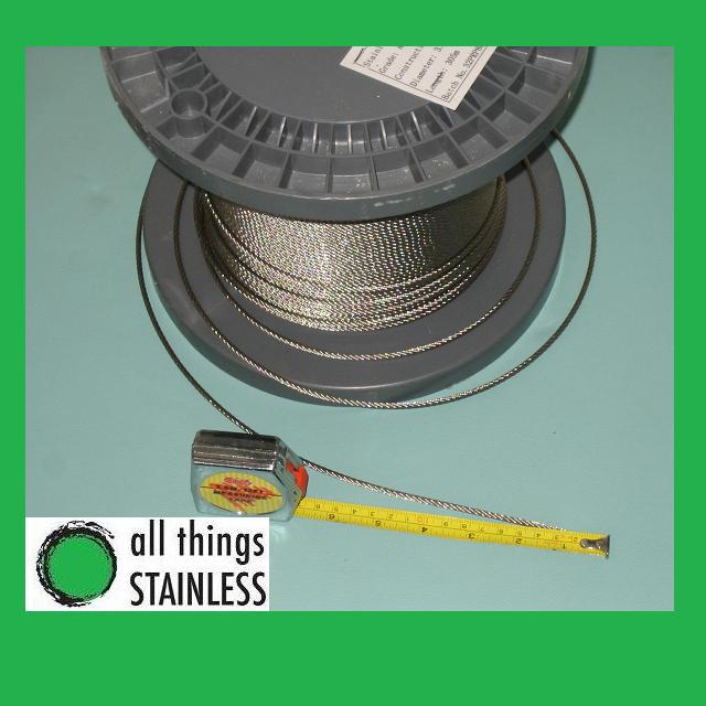 316: 2mm 7x7 Stainless Steel Wire Rope - Per Metre – All Things Stainless